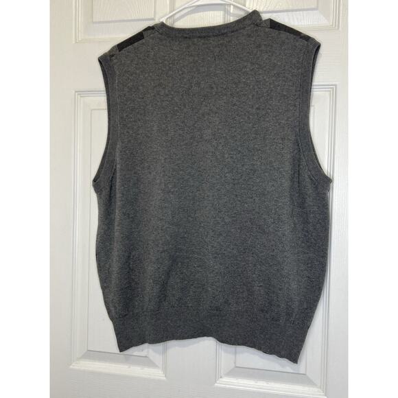 West Virginia University Mens Argyle Diamond Sweater WV Vest V Neck Size Medium - Picture 2 of 7